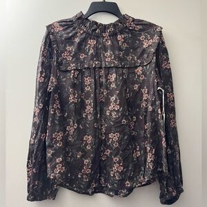 Floral Ruffle Neck Blouse By a.n.a